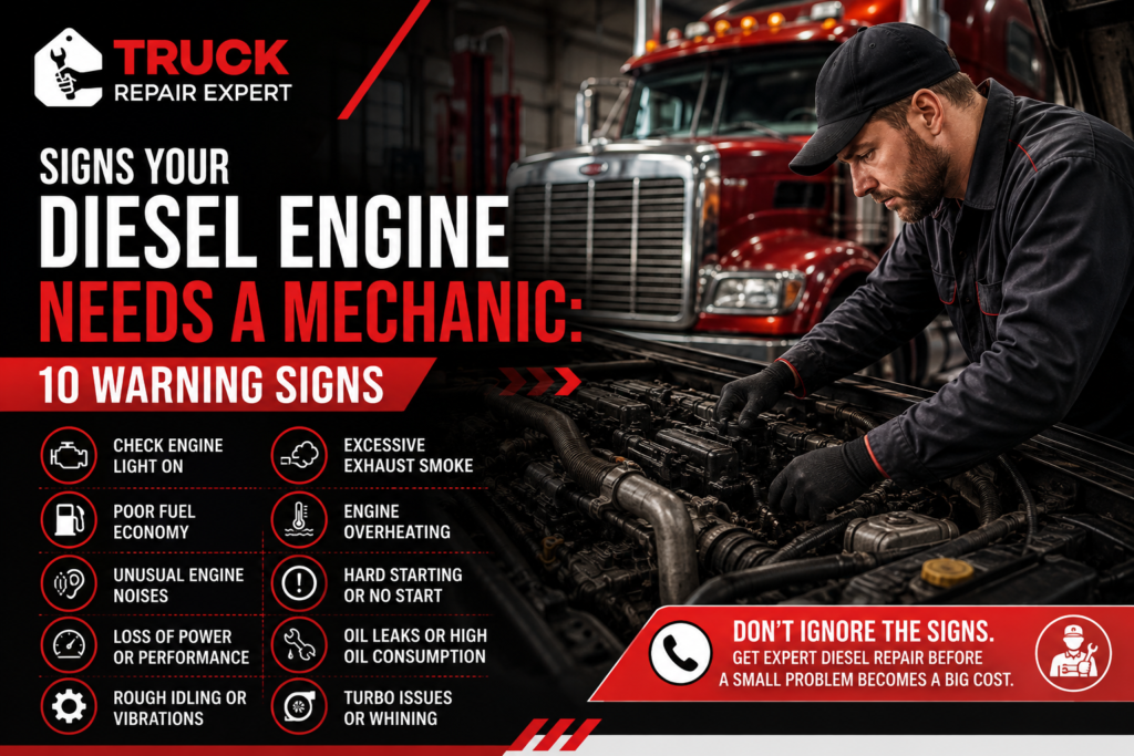 What Are the Signs Your Diesel Engine Needs a Mechanic? 1 10 warning signs you need a diesel mechanic