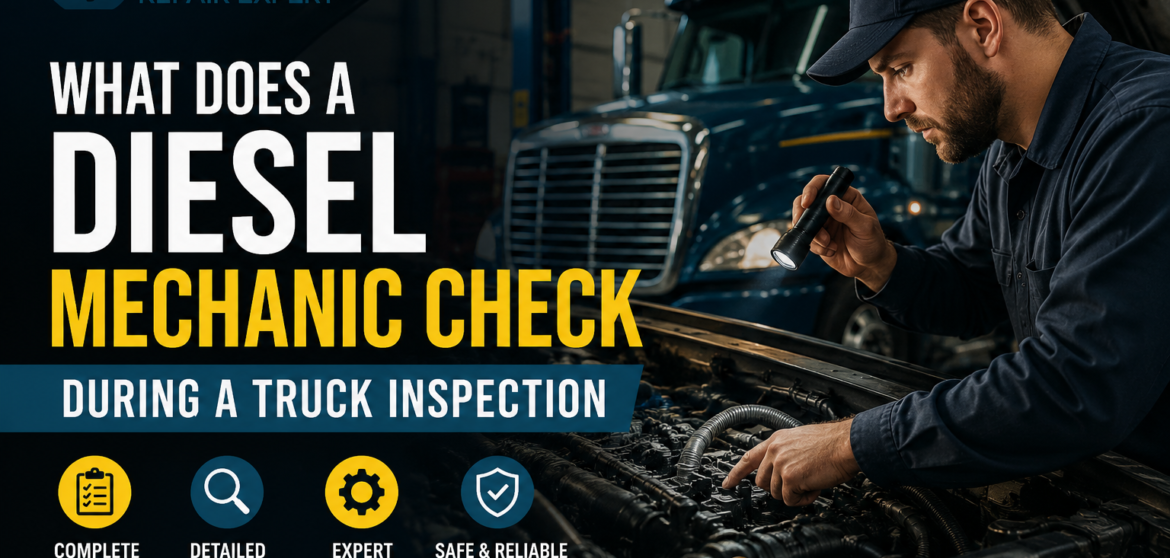 Diesel mechanic checks