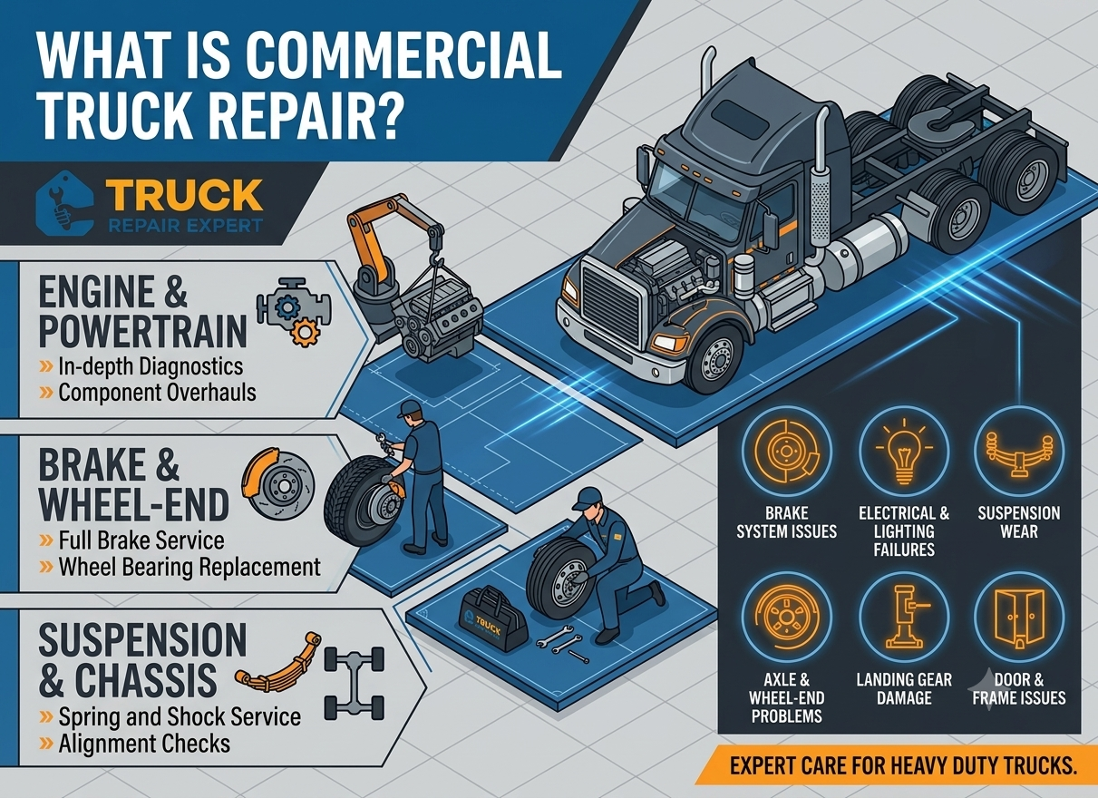 What Is Commercial Truck Repair and What Does It Include? 1 What Is Commercial Truck Repair? Complete Guide