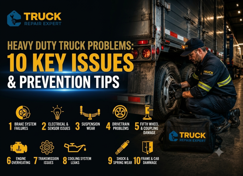 Heavy Duty Truck Repairs: 10 Issues & Prevention Tips 2 Heavy Duty Truck Repairs: 10 Issues & Prevention Tips